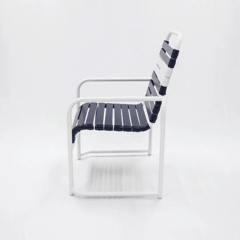 Vinyl Strap Commercial Pool Dining Chair – Sled Base