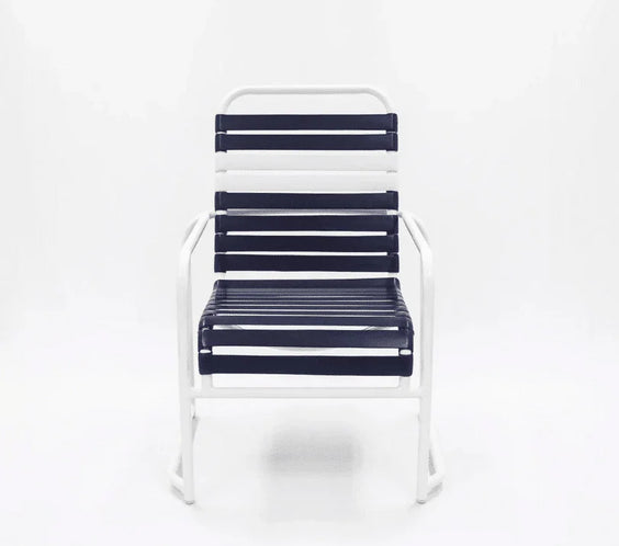 Vinyl Strap Commercial Pool Dining Chair – Sled Base