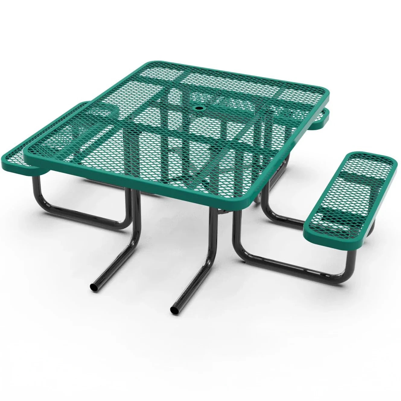 Quick Ship Square ADA Picnic Table - 46" Square Portable Commercial Picnic Table