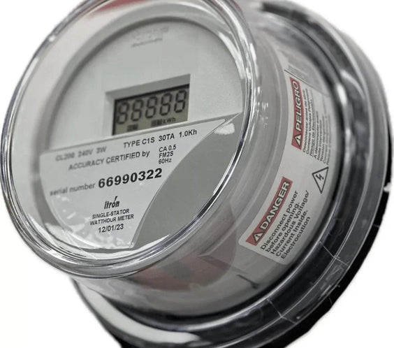 120 Volt - Solid State Electric Meter Home & RV Pedestal, KWH Meter,Itron Centron,  C1S KwH Meter, Class 100, 120V, Form 1S