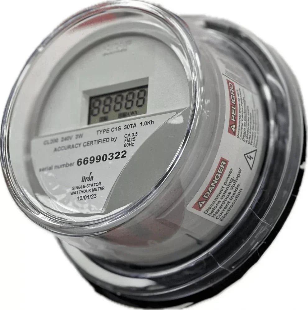 120 Volt - Solid State Electric Meter Home & RV Pedestal, KWH Meter,Itron Centron,  C1S KwH Meter, Class 100, 120V, Form 1S
