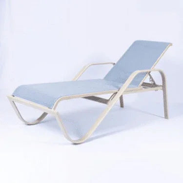 Comfort Series Commercial Sling Pool Chaise Lounge – 16in Wide Arm
