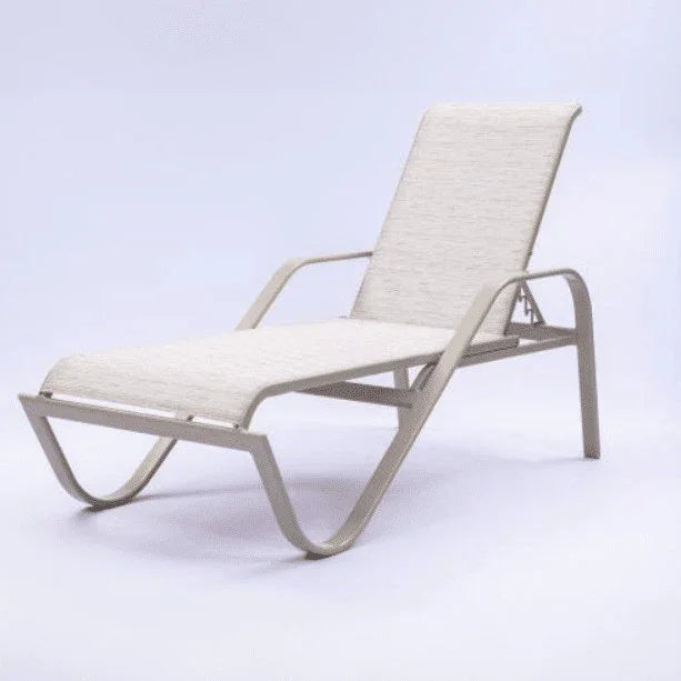 Comfort Series Commercial Sling Pool Chaise Lounge – 16in Wide Arm