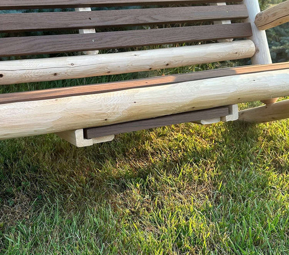 ThermaFusion Cedar Log 5-Foot Loveseat – Northern White Cedar & Red Oak – USA Made - Outdoorsiness