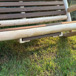 ThermaFusion Cedar Log 5-Foot Loveseat with Tete-A-Tete Table – Red Oak – USA Made - Outdoorsiness