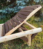 ThermaFusion Cedar Log Chaise Lounge – Northern White Cedar & Red Oak – USA Made - Outdoorsiness