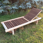 ThermaFusion Cedar Log Chaise Lounge – Northern White Cedar & Red Oak – USA Made - Outdoorsiness