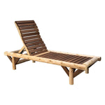 ThermaFusion Cedar Log Chaise Lounge – Northern White Cedar & Red Oak – USA Made - Outdoorsiness