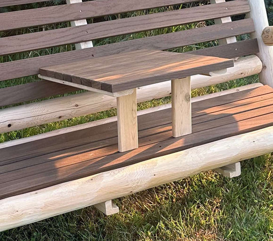 ThermaFusion Cedar Log Tete-A-Tete Porch Swing – Northern White Cedar & Red Oak – USA Made - Outdoorsiness