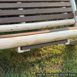 ThermaFusion Cedar Log Tete-A-Tete Porch Swing – Northern White Cedar & Red Oak – USA Made - Outdoorsiness