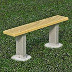 Traditional Bench Without back - Pedestal Mount - Frame Kit - Outdoorsiness