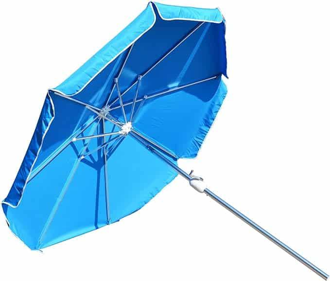 Quick Ship Outdoor Market Umbrella with Crank and Tilt, 8.5ft , Blue