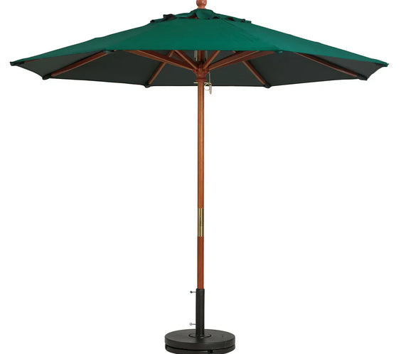 Quick Ship 94in - 7.8 Foot Commercial Outdoor Market Umbrella – Hardwood Pole