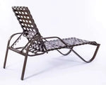 Vinyl Basket Weave Classic Commercial Pool Chaise Lounge with Armrests – 14in - Outdoorsiness