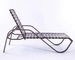 Vinyl Basket Weave Classic Commercial Pool Chaise Lounge with Armrests – 14in - Outdoorsiness