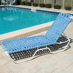 Vinyl Cross Weave Commercial Pool Chaise Lounge – 12in - Outdoorsiness