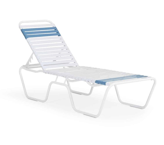 Vinyl Strap Commercial Pool Chaise Lounge – 14in - Outdoorsiness