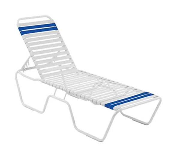 Vinyl Strap Commercial Pool Chaise Lounge – 14in - Outdoorsiness