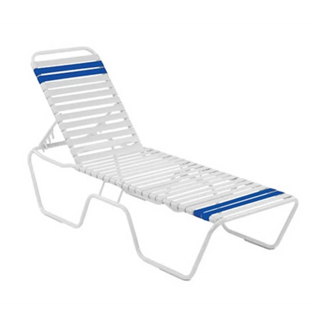 Vinyl Strap Commercial Pool Chaise Lounge – 14in - Outdoorsiness