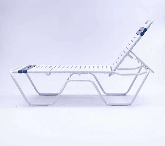 Vinyl Strap Commercial Pool Chaise Lounge – 16in - Outdoorsiness