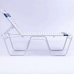 Vinyl Strap Commercial Pool Chaise Lounge – 20in Senior Height - Outdoorsiness