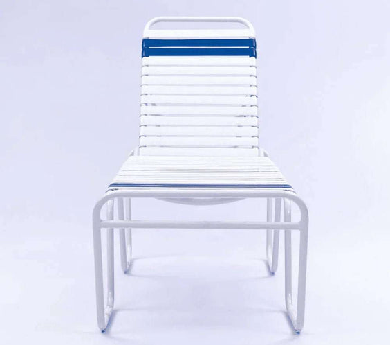 Vinyl Strap Commercial Pool Chaise Lounge – 20in Senior Height - Outdoorsiness