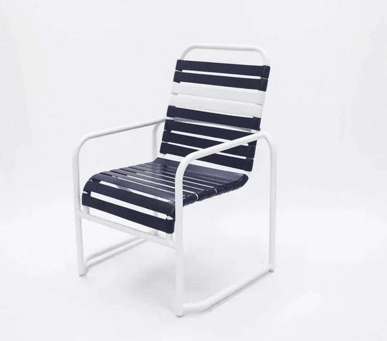 Vinyl Strap Commercial Pool Dining Chair – Sled Base - Outdoorsiness