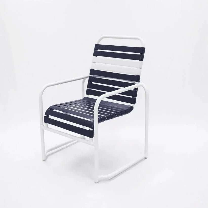Vinyl Strap Commercial Pool Dining Chair – Sled Base - Outdoorsiness
