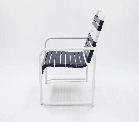 Vinyl Strap Commercial Pool Dining Chair – Sled Base - Outdoorsiness