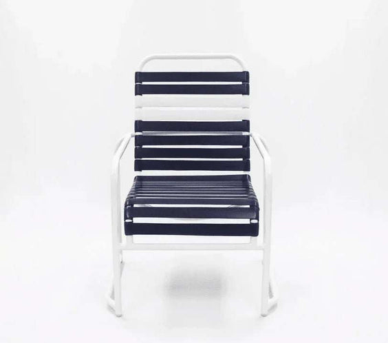 Vinyl Strap Commercial Pool Dining Chair – Sled Base - Outdoorsiness