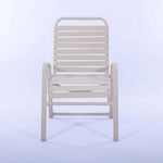 Vinyl Strap Commercial Pool Side Dining Chair with Comfort Arm - Outdoorsiness